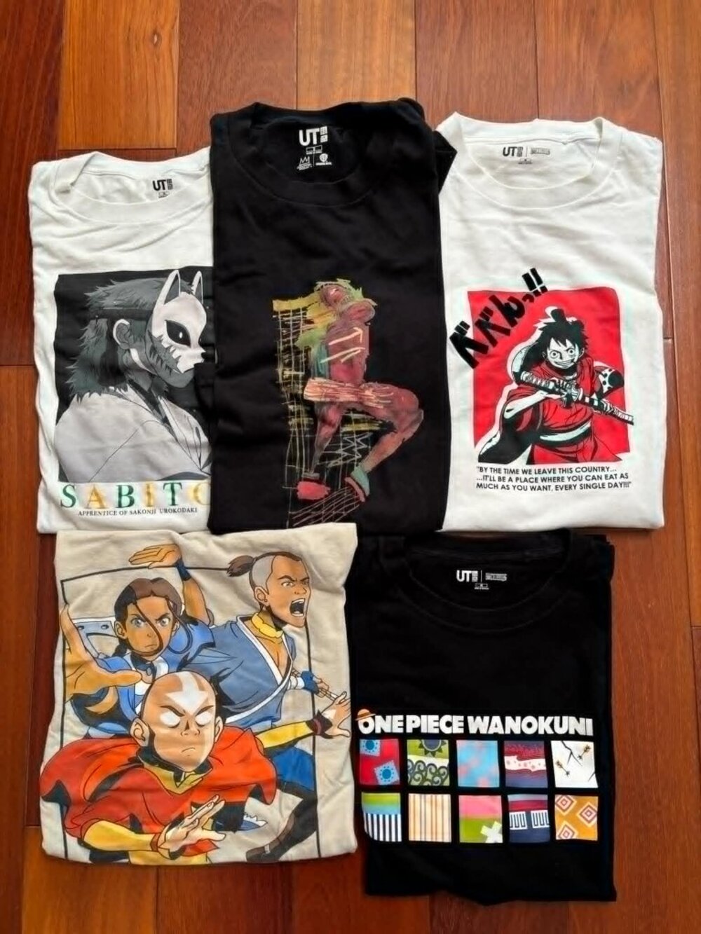 Anime Graphic Tee Bundle Size M | One Piece, Demon Slayer, Avatar | 5 T-Shirts